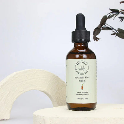 Revanced Hair Serum bottle on a neutral background